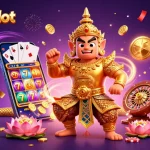Spin big wins with Maniakslot in a vibrant 3D casino scene full of excitement and symbols!