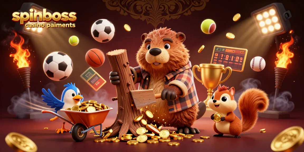 Démarrez vos gains avec les options de paiement chez Spinboss casino paiements, illustré par des personnages colorés et dynamiques.