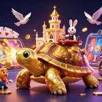tokyo99 menawarkan keseruan dengan mesin slot digital dan dealer kelinci dalam ilustrasi kasino yang menarik.