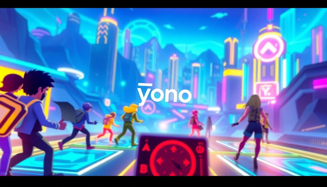 Join the adventure with the engaging yono game, set in a vibrant digital landscape.