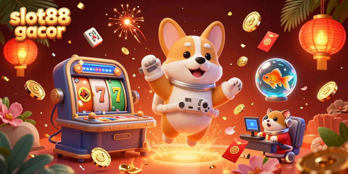 Experience thrilling action at slot88 gacor with a vibrant 3D casino scene featuring fun characters and dynamic gaming elements.