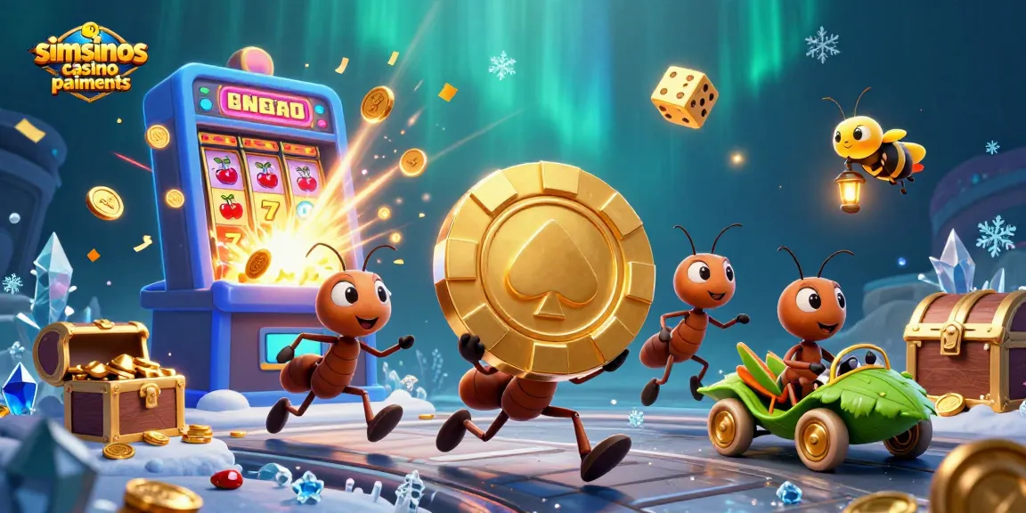 Visualisez les paiements de Simsinos casino avec nos fourmis en plein vol de poker.