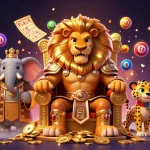 Gagnez avec le casino en ligne en découvrant notre illustration dynamique remplie de loteries et de gains.
