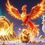 Promouvoir le meilleur du casino en ligne avec une illustration captivante incluant des personnages fantastiques.