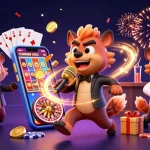 Les hyènes animent un casino en ligne avec des jeux de jackpot et des éclats d'or.