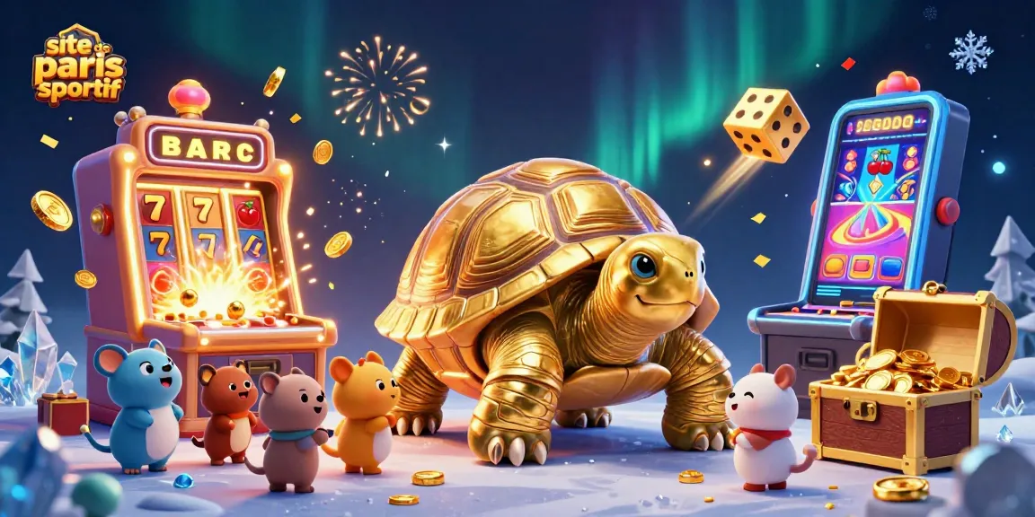 Pariez sur le site de paris sportif avec des tortues joyeuses dans un décor animé