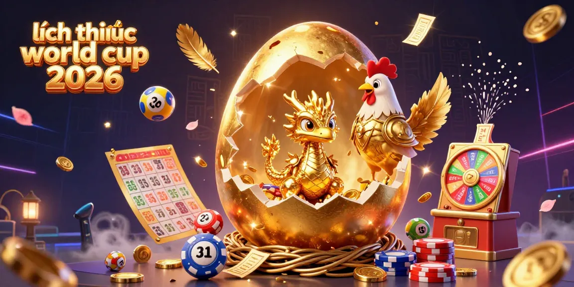 Engage with the latest lịch thi đấu world cup 2026 updates alongside a vibrant gambling-themed illustration.