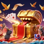 Gambarkan kesenangan judi dengan sydney303 dikelilingi harta berkilau, roda roulette, dan chip poker