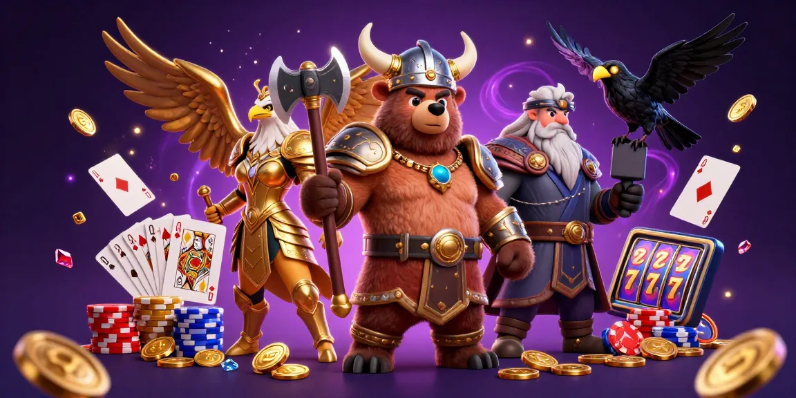 jouez au casino en ligne avec un ours viking et une aigle valkyrie dans un univers magique