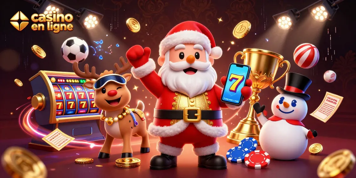 Jouez au casino en ligne avec Santa et des amis dans un décor festif et dynamique.