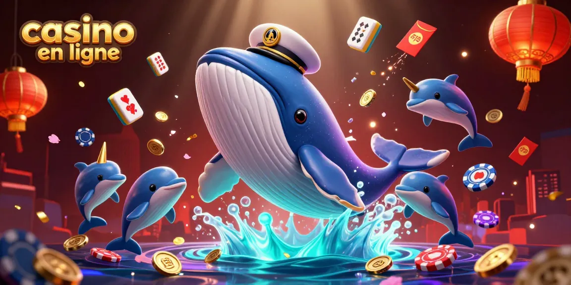 Lancez vos jetons dans l'univers fascinant des jeux de casino en ligne avec une représentation dynamique de personnages marins et des éléments de jeu.