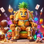 Vivi l'azzardo con il re del casinò non AAMS in un'illustrazione vibrante e dettagliata.